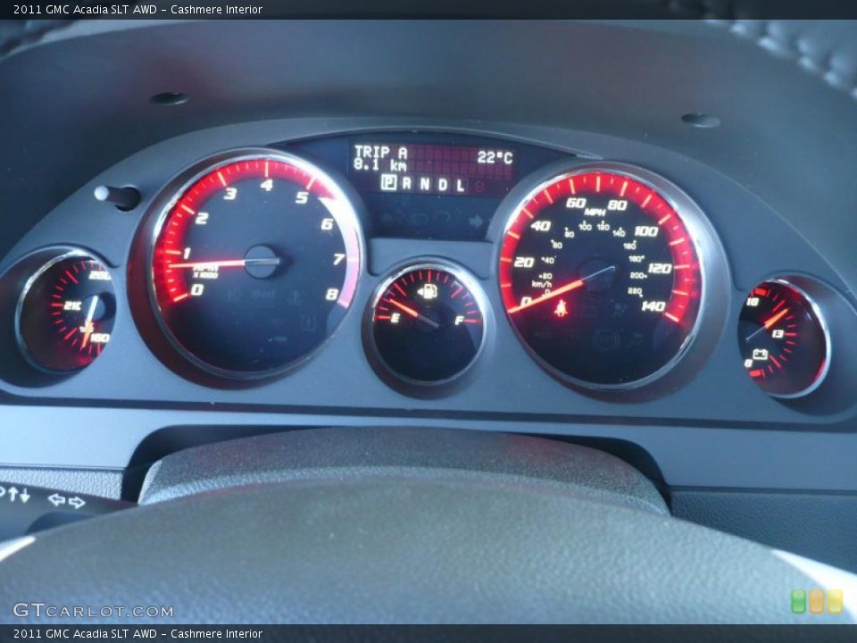 Cashmere Interior Gauges for the 2011 GMC Acadia SLT AWD #39209818