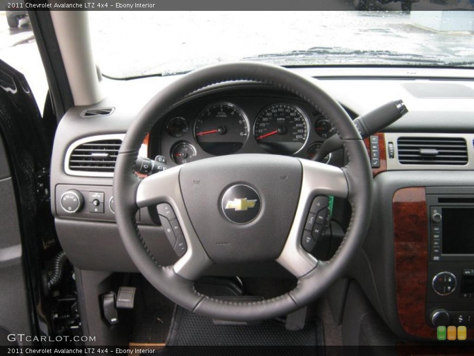 Ebony Interior Steering Wheel for the 2011 Chevrolet Avalanche LTZ 4x4 #39209934
