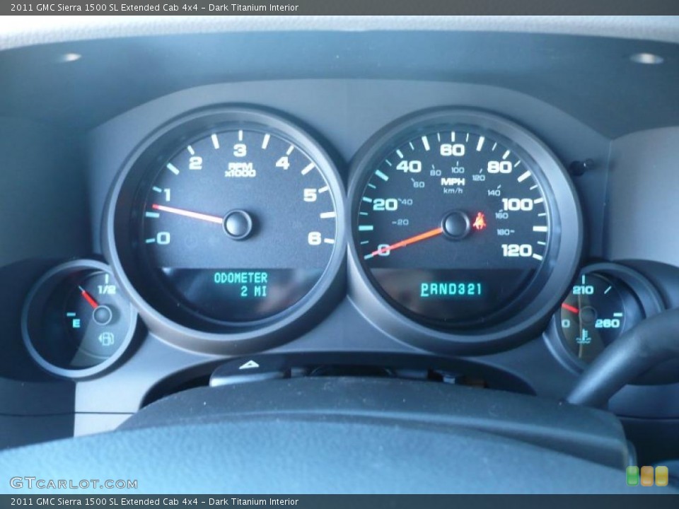 Dark Titanium Interior Gauges for the 2011 GMC Sierra 1500 SL Extended Cab 4x4 #39210126