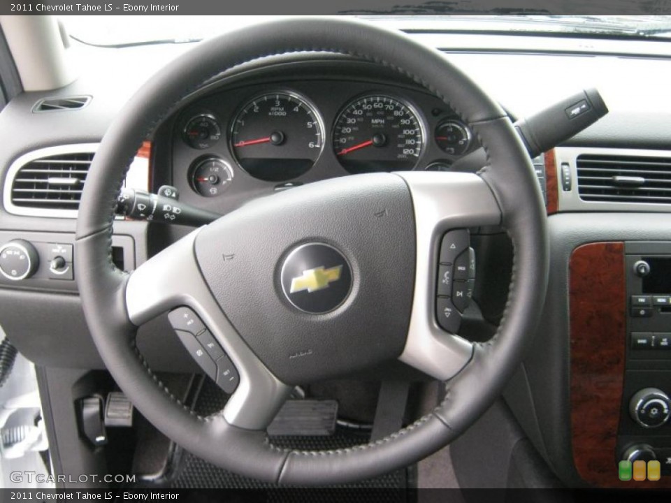 Ebony Interior Steering Wheel for the 2011 Chevrolet Tahoe LS #39210454