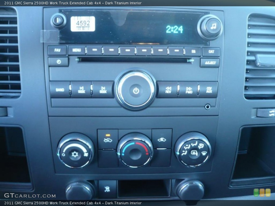 Dark Titanium Interior Controls for the 2011 GMC Sierra 2500HD Work Truck Extended Cab 4x4 #39210570
