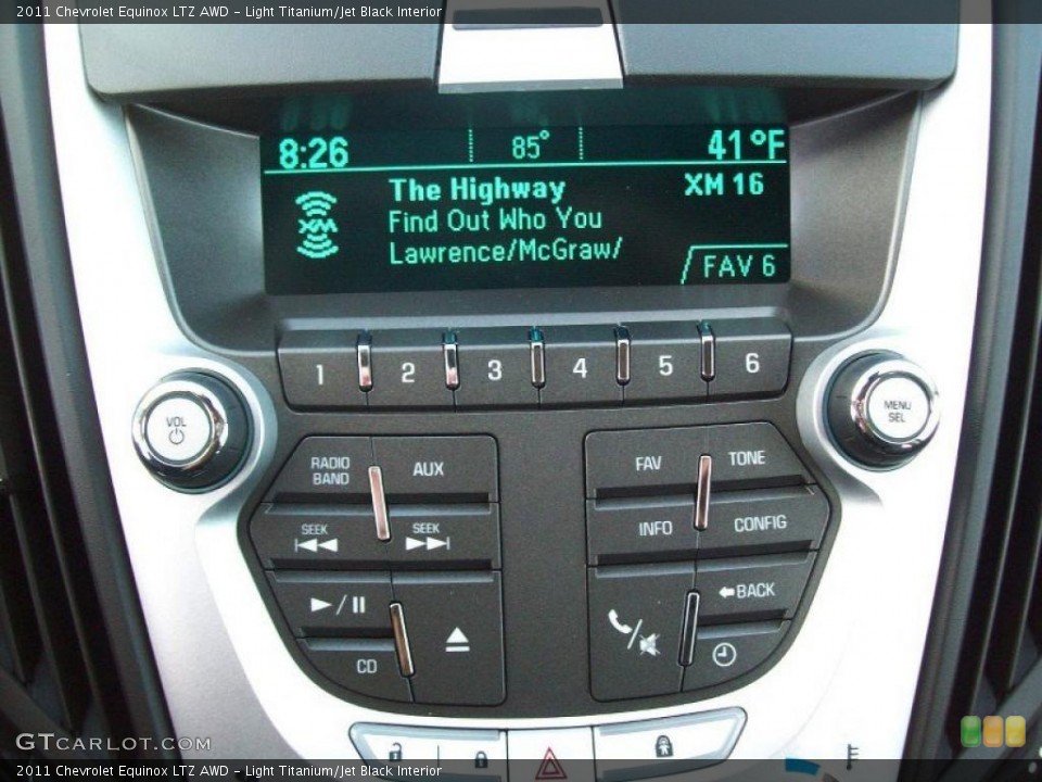 Light Titanium/Jet Black Interior Controls for the 2011 Chevrolet Equinox LTZ AWD #39210842