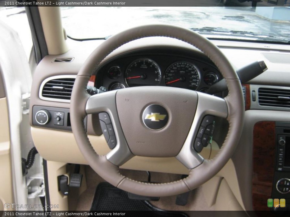 Light Cashmere/Dark Cashmere Interior Steering Wheel for the 2011 Chevrolet Tahoe LTZ #39210878