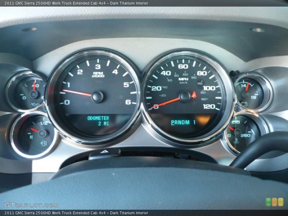 Dark Titanium Interior Gauges for the 2011 GMC Sierra 2500HD Work Truck Extended Cab 4x4 #39210934