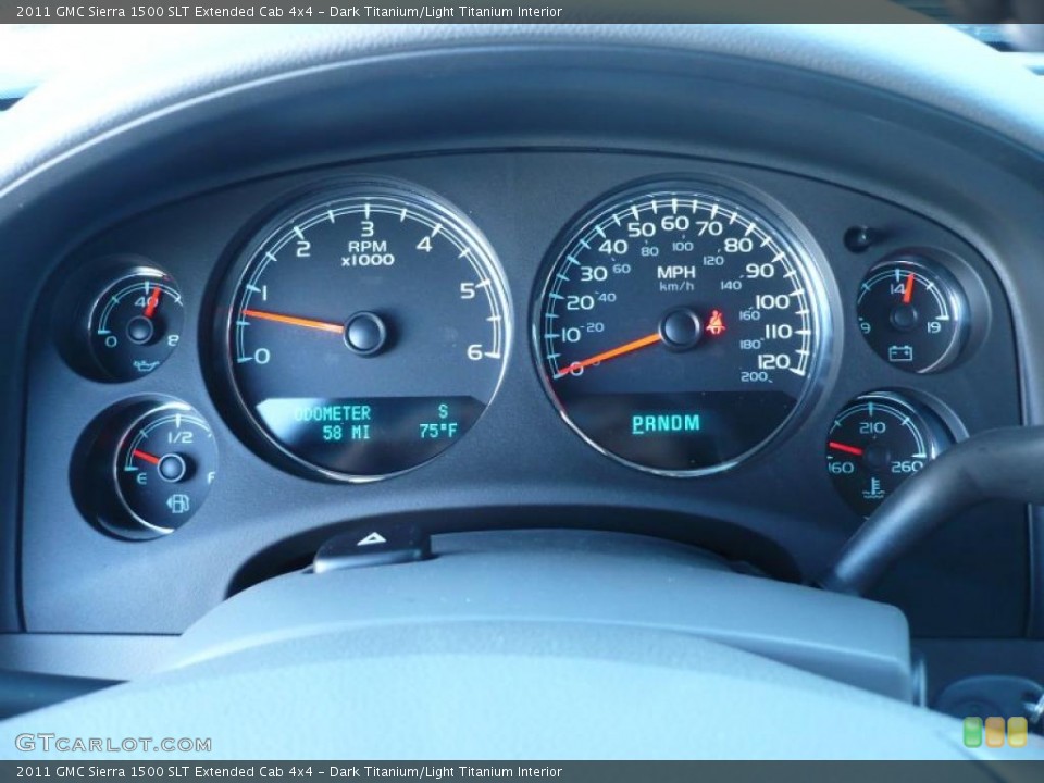 Dark Titanium/Light Titanium Interior Gauges for the 2011 GMC Sierra 1500 SLT Extended Cab 4x4 #39211094