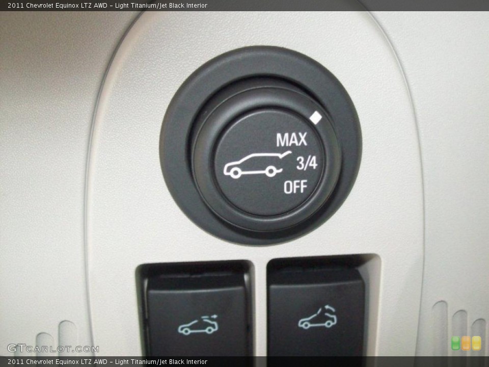 Light Titanium/Jet Black Interior Controls for the 2011 Chevrolet Equinox LTZ AWD #39211190