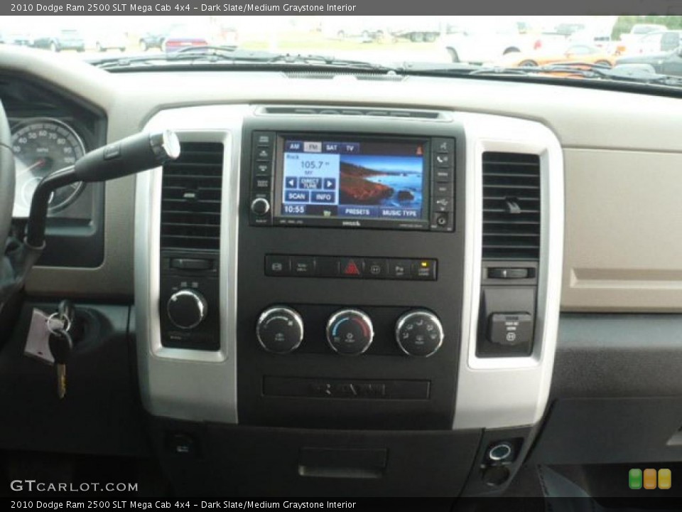 Dark Slate/Medium Graystone Interior Controls for the 2010 Dodge Ram 2500 SLT Mega Cab 4x4 #39211546
