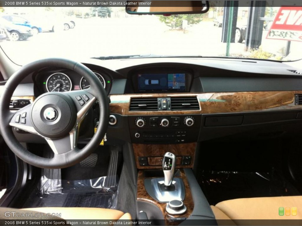 Natural Brown Dakota Leather Interior Dashboard for the 2008 BMW 5 Series 535xi Sports Wagon #39212542
