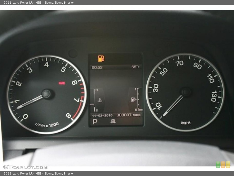 Ebony/Ebony Interior Gauges for the 2011 Land Rover LR4 HSE #39214694