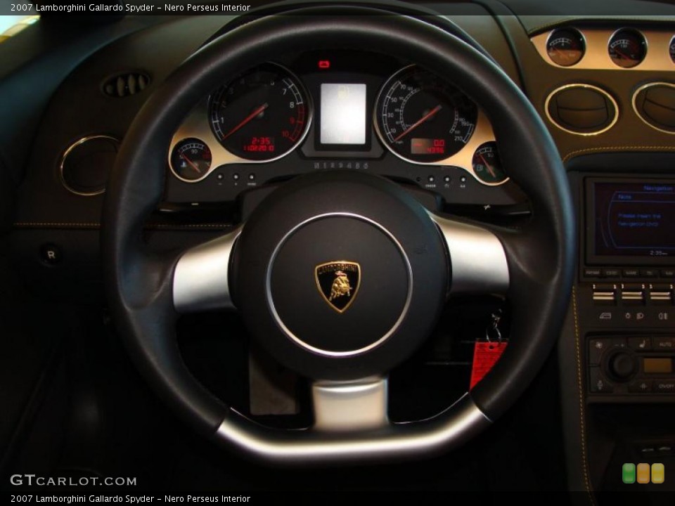 Nero Perseus Interior Steering Wheel for the 2007 Lamborghini Gallardo Spyder #39216018