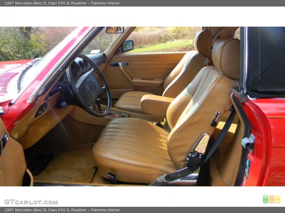 Palomino Interior Photo for the 1987 Mercedes-Benz SL Class 560 SL Roadster #39219718