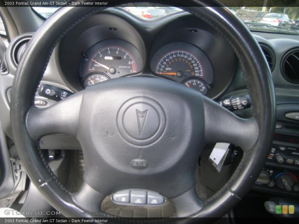 Dark Pewter Interior Steering Wheel for the 2003 Pontiac Grand Am GT Sedan #39220178
