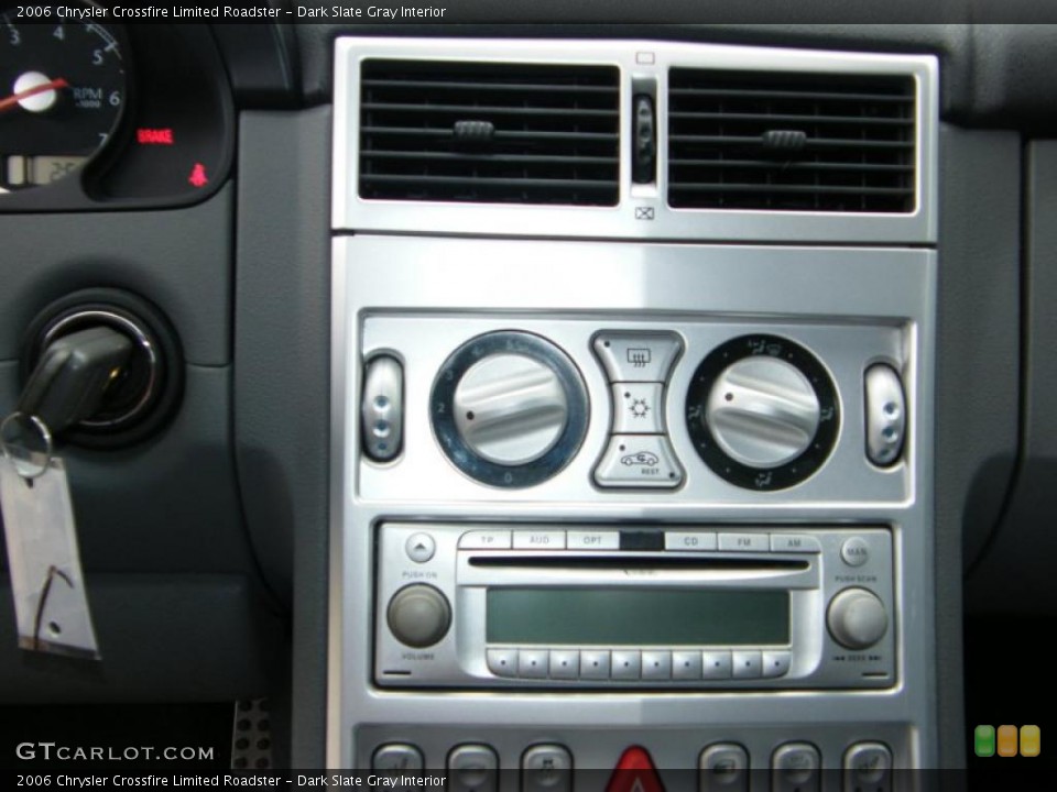 Dark Slate Gray Interior Controls for the 2006 Chrysler Crossfire Limited Roadster #39220202
