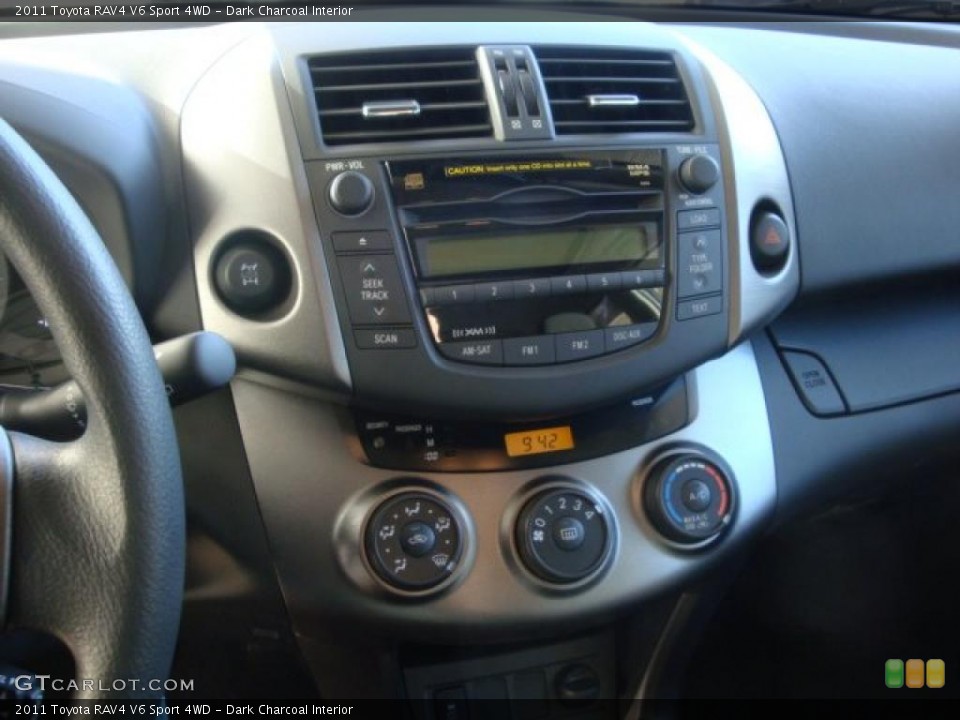 Dark Charcoal Interior Controls for the 2011 Toyota RAV4 V6 Sport 4WD #39221346