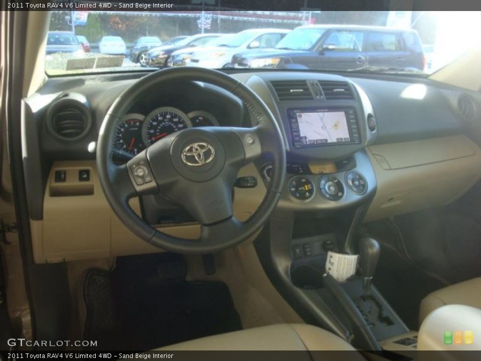 Sand Beige Interior Dashboard for the 2011 Toyota RAV4 V6 Limited 4WD #39221958