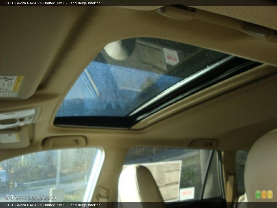 Sand Beige Interior Sunroof for the 2011 Toyota RAV4 V6 Limited 4WD #39221998
