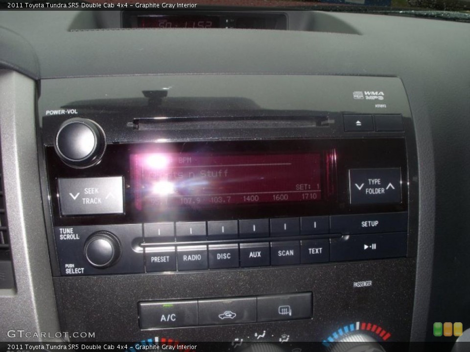 Graphite Gray Interior Controls for the 2011 Toyota Tundra SR5 Double Cab 4x4 #39222842