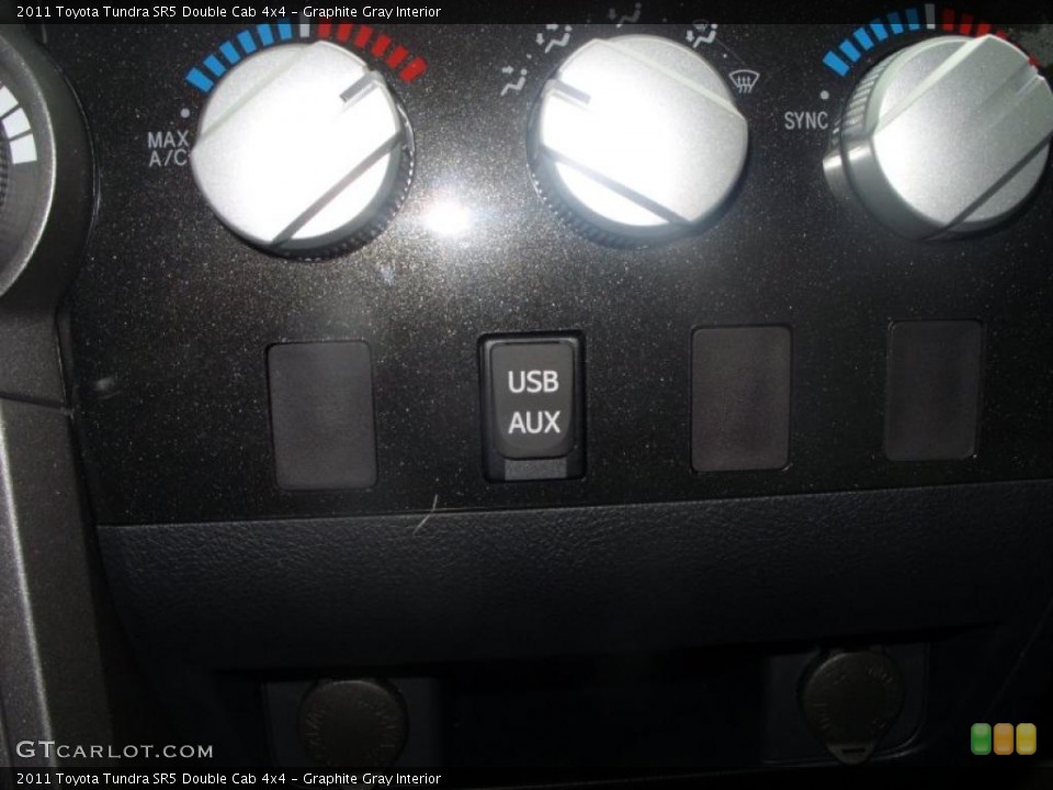 Graphite Gray Interior Controls for the 2011 Toyota Tundra SR5 Double Cab 4x4 #39222870