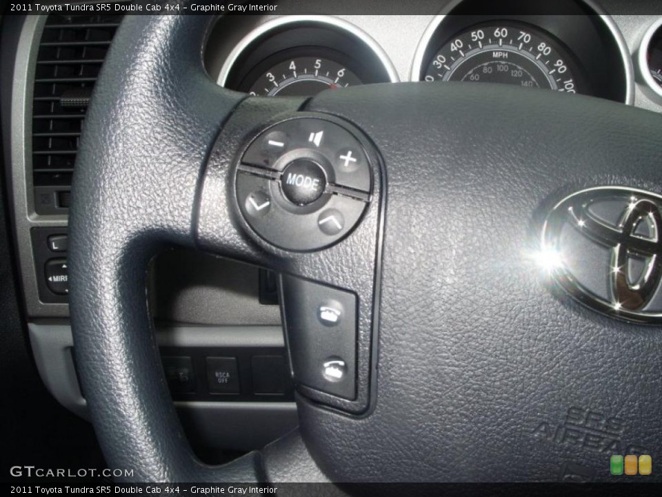 Graphite Gray Interior Controls for the 2011 Toyota Tundra SR5 Double Cab 4x4 #39222918