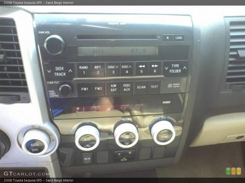 Sand Beige Interior Controls for the 2008 Toyota Sequoia SR5 #39223458