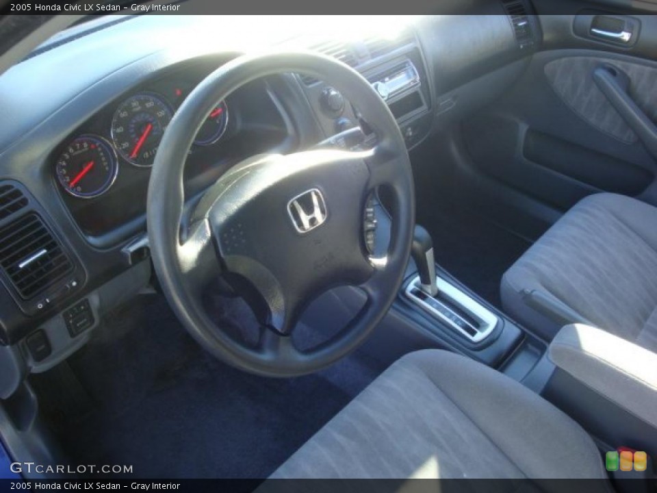 Gray Interior Prime Interior for the 2005 Honda Civic LX Sedan #39223734