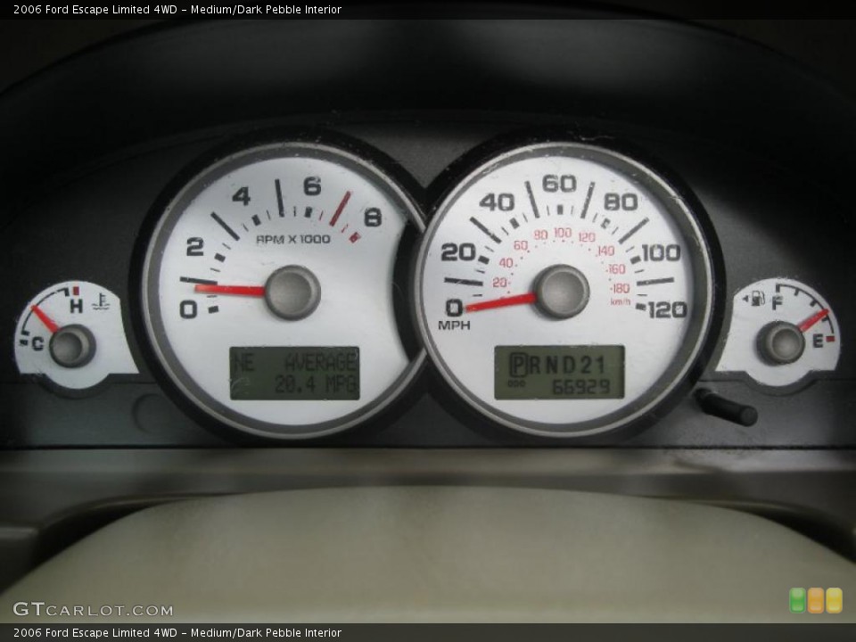 Medium/Dark Pebble Interior Gauges for the 2006 Ford Escape Limited 4WD #39226578