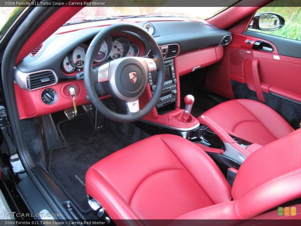 Carrera Red Interior Photo for the 2009 Porsche 911 Turbo Coupe #39226946