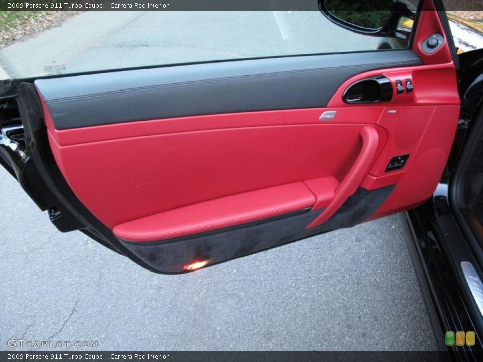 Carrera Red Interior Door Panel for the 2009 Porsche 911 Turbo Coupe #39226962