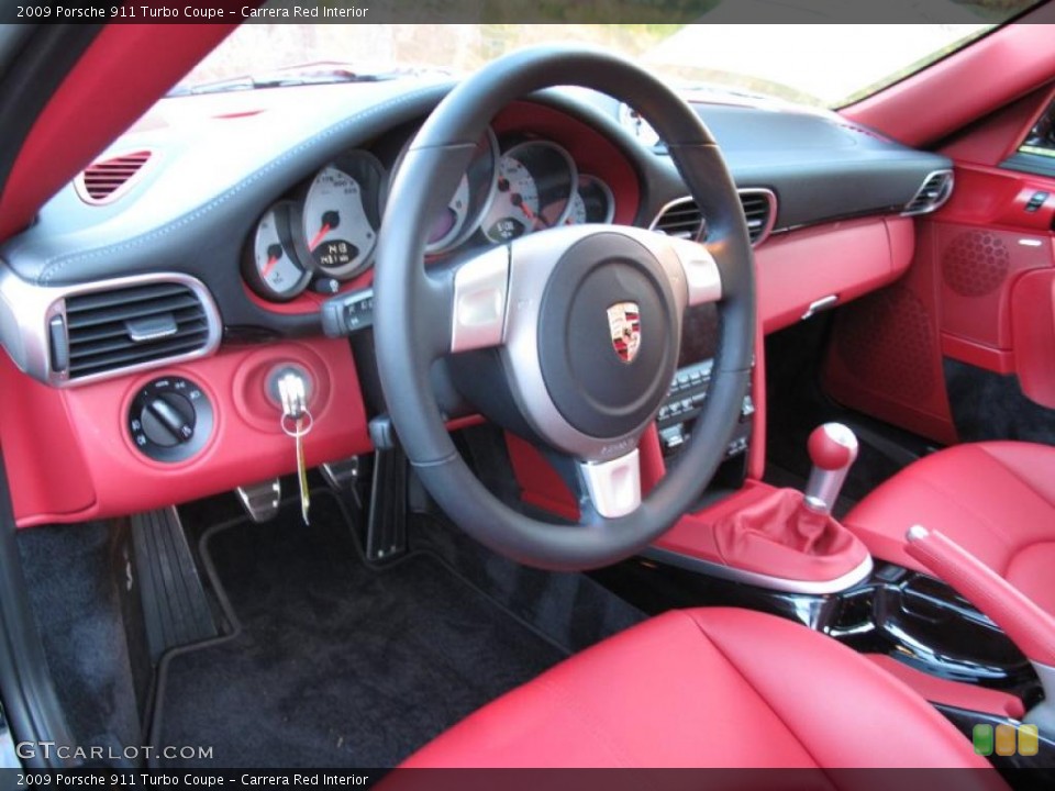 Carrera Red Interior Dashboard for the 2009 Porsche 911 Turbo Coupe #39227078