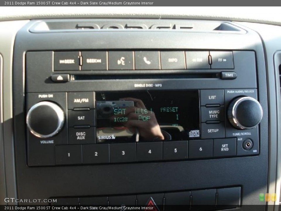 Dark Slate Gray/Medium Graystone Interior Controls for the 2011 Dodge Ram 1500 ST Crew Cab 4x4 #39227566
