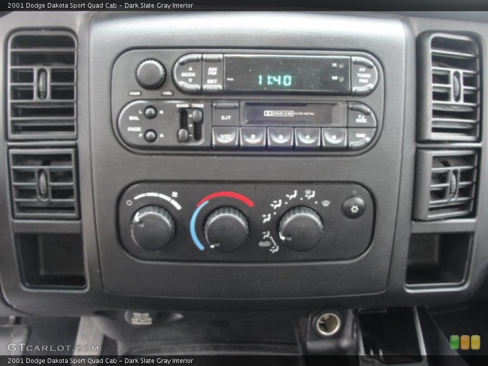 Dark Slate Gray Interior Controls for the 2001 Dodge Dakota Sport Quad Cab #39229026