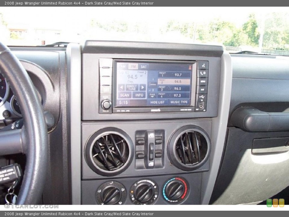 Dark Slate Gray/Med Slate Gray Interior Controls for the 2008 Jeep Wrangler Unlimited Rubicon 4x4 #39229258