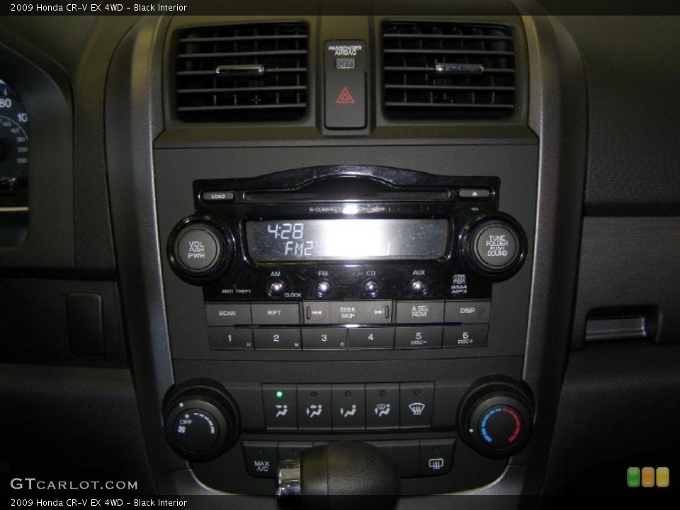 Black Interior Controls for the 2009 Honda CR-V EX 4WD #39229886