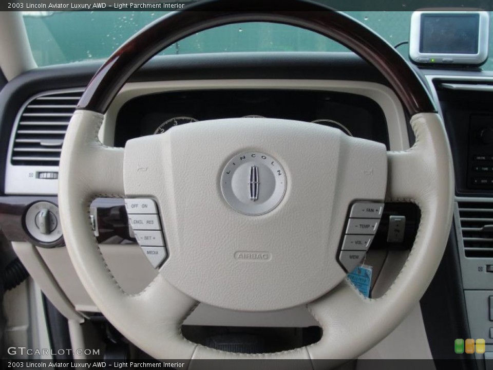 Light Parchment Interior Steering Wheel for the 2003 Lincoln Aviator Luxury AWD #39230122