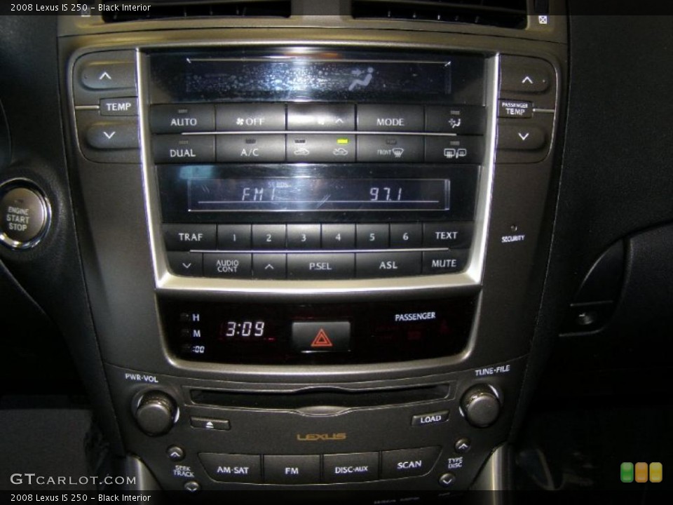 Black Interior Controls for the 2008 Lexus IS 250 #39230262