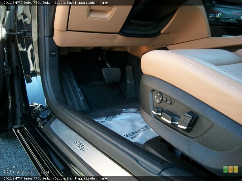 Saddle/Black Nappa Leather Interior Photo for the 2011 BMW 7 Series 750Li Sedan #39232619