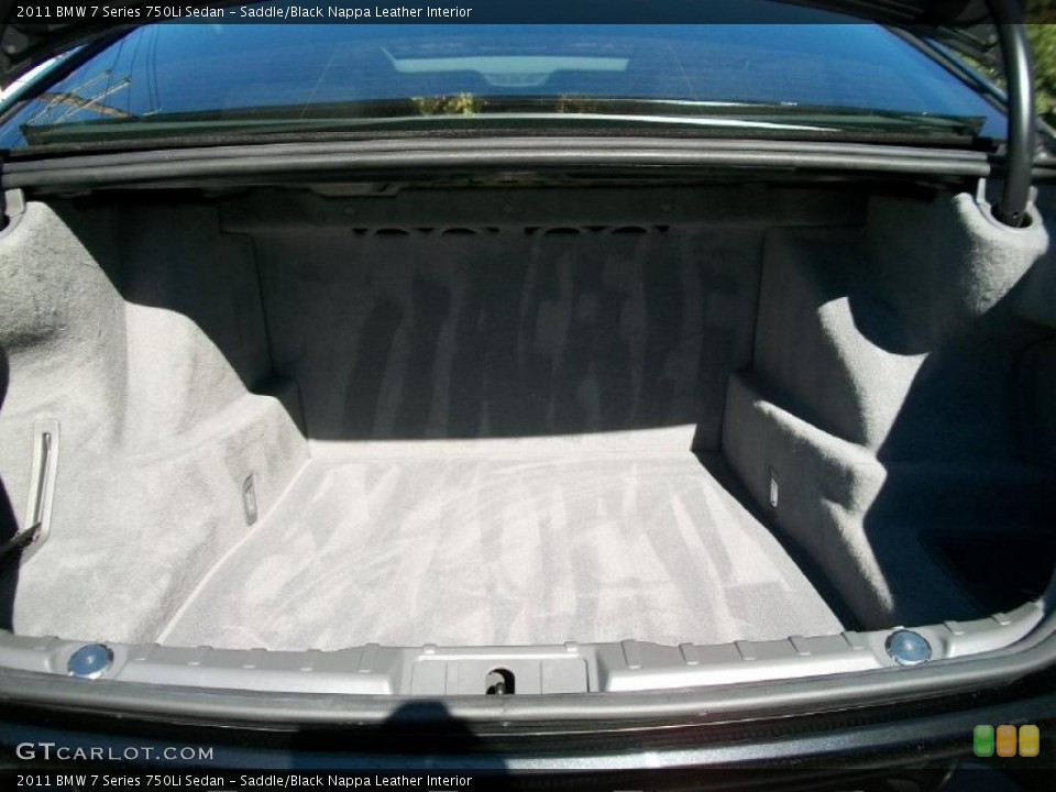 Saddle/Black Nappa Leather Interior Trunk for the 2011 BMW 7 Series 750Li Sedan #39232787