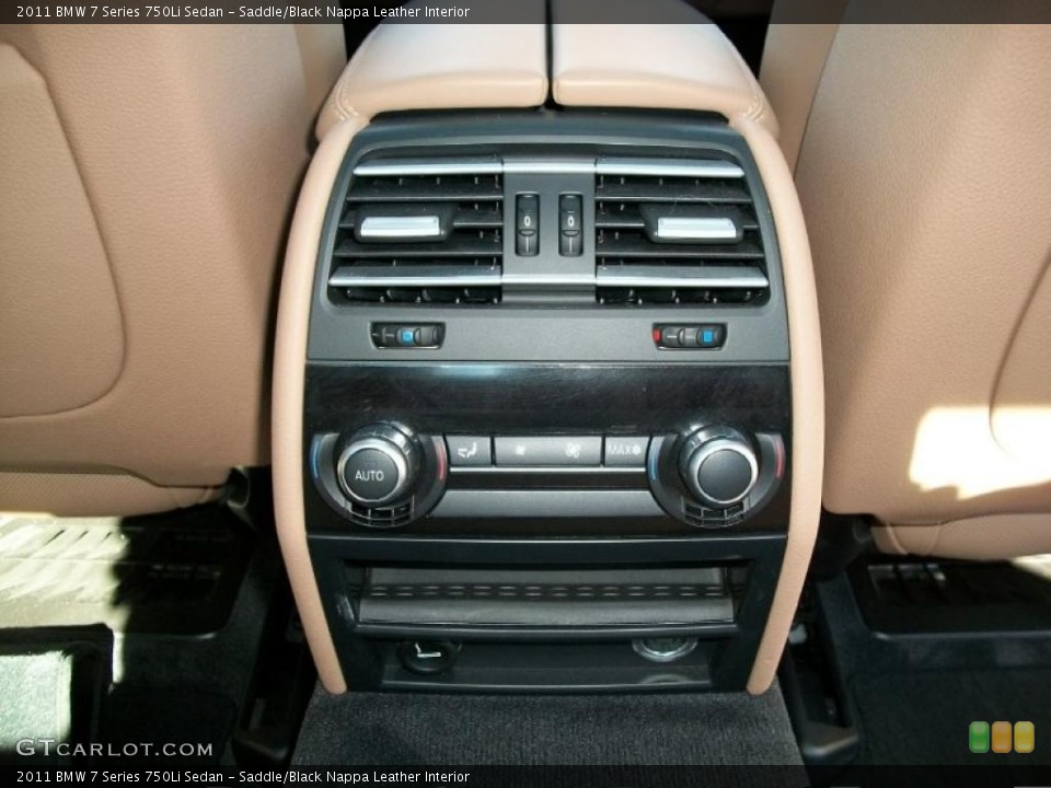 Saddle/Black Nappa Leather Interior Controls for the 2011 BMW 7 Series 750Li Sedan #39232863