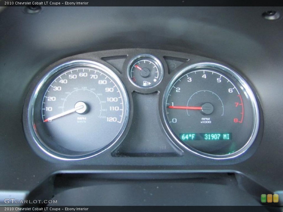 Ebony Interior Gauges for the 2010 Chevrolet Cobalt LT Coupe #39235148