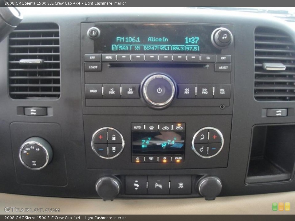 Light Cashmere Interior Controls for the 2008 GMC Sierra 1500 SLE Crew Cab 4x4 #39236057