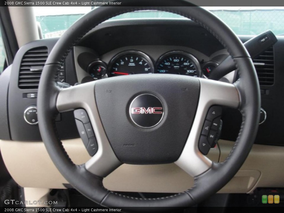 Light Cashmere Interior Steering Wheel for the 2008 GMC Sierra 1500 SLE Crew Cab 4x4 #39236129