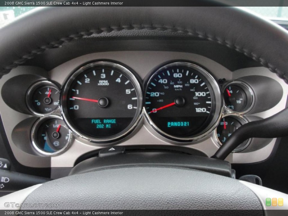 Light Cashmere Interior Gauges for the 2008 GMC Sierra 1500 SLE Crew Cab 4x4 #39236145