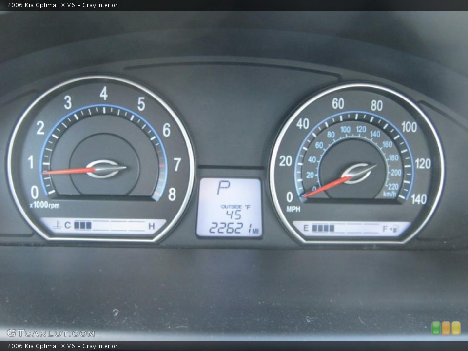 Gray Interior Gauges for the 2006 Kia Optima EX V6 #39236353