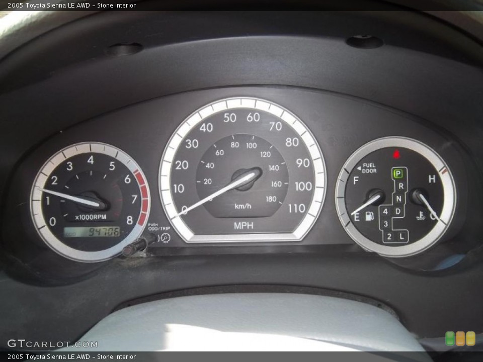 Stone Interior Gauges for the 2005 Toyota Sienna LE AWD #39236633