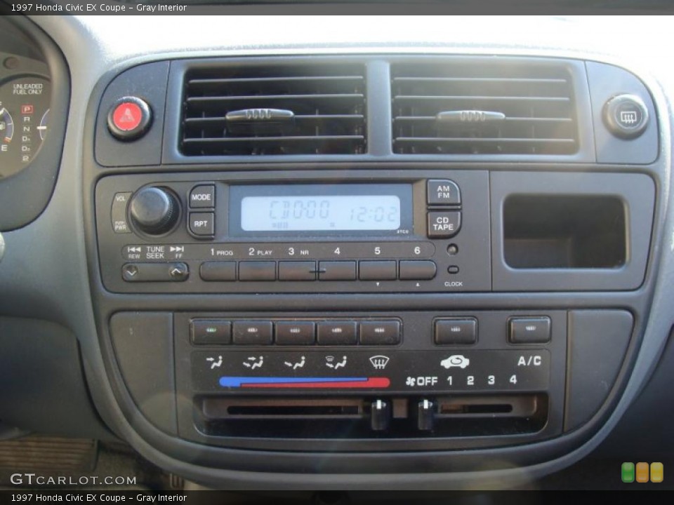 Gray Interior Controls for the 1997 Honda Civic EX Coupe #39237985