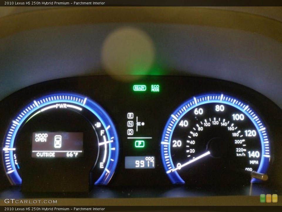 Parchment Interior Gauges for the 2010 Lexus HS 250h Hybrid Premium #39240878