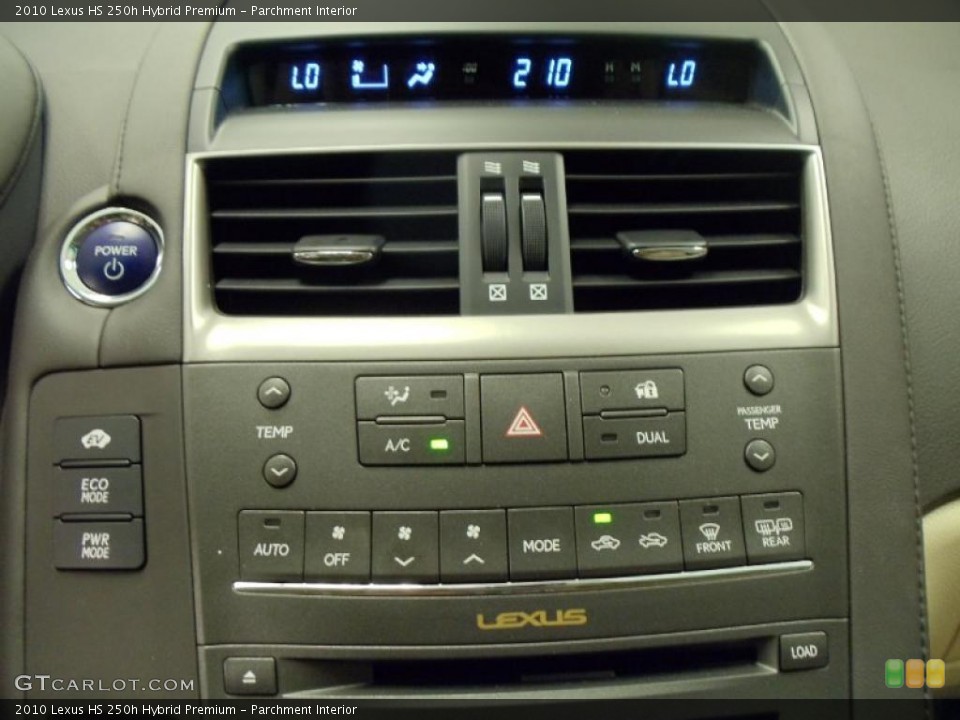 Parchment Interior Controls for the 2010 Lexus HS 250h Hybrid Premium #39241070