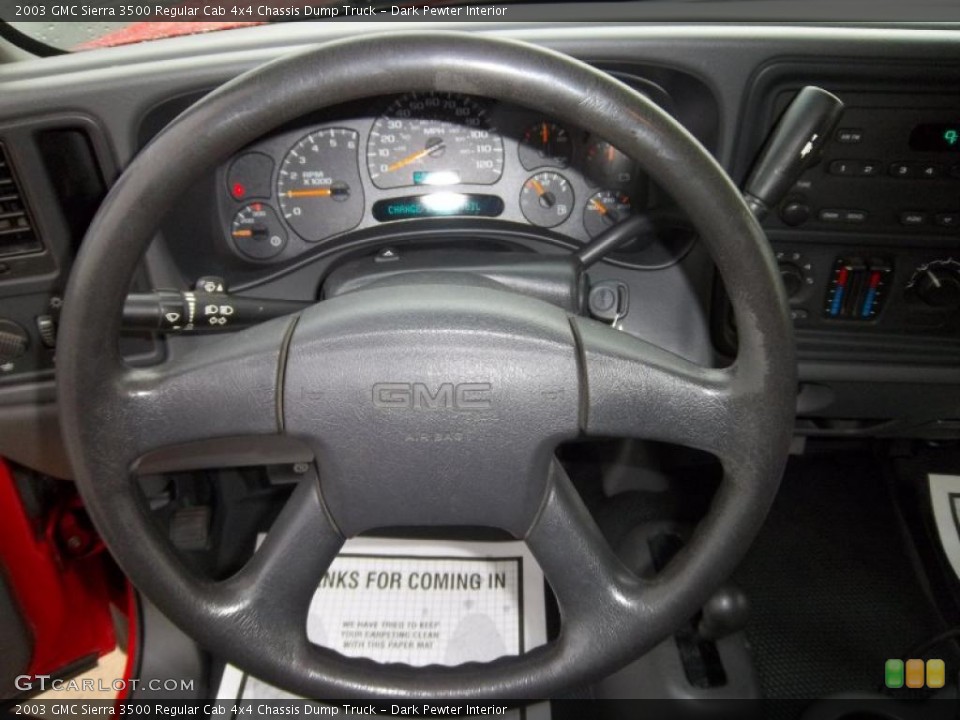 Dark Pewter Interior Steering Wheel for the 2003 GMC Sierra 3500 Regular Cab 4x4 Chassis Dump Truck #39241190