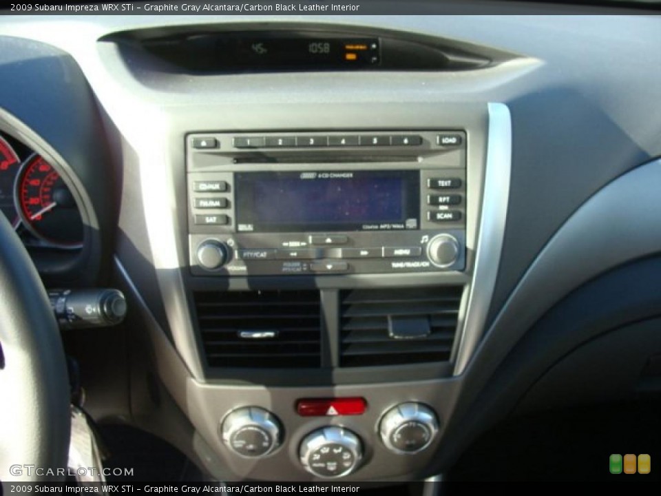 Graphite Gray Alcantara/Carbon Black Leather Interior Controls for the 2009 Subaru Impreza WRX STi #39243634