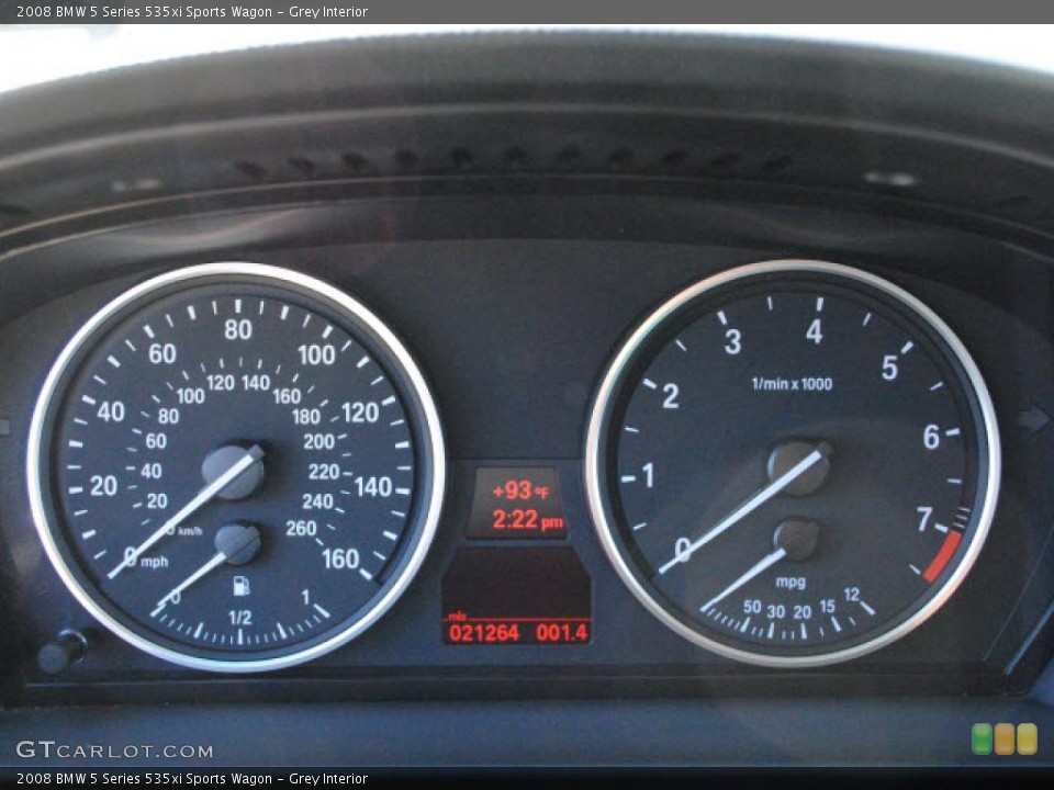 Grey Interior Gauges for the 2008 BMW 5 Series 535xi Sports Wagon #39245010